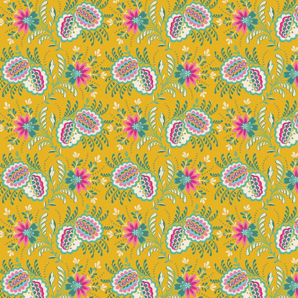 Kipling Gardens Pemberly Mustard  | Lily Ashbury | Riley Blake Designs
