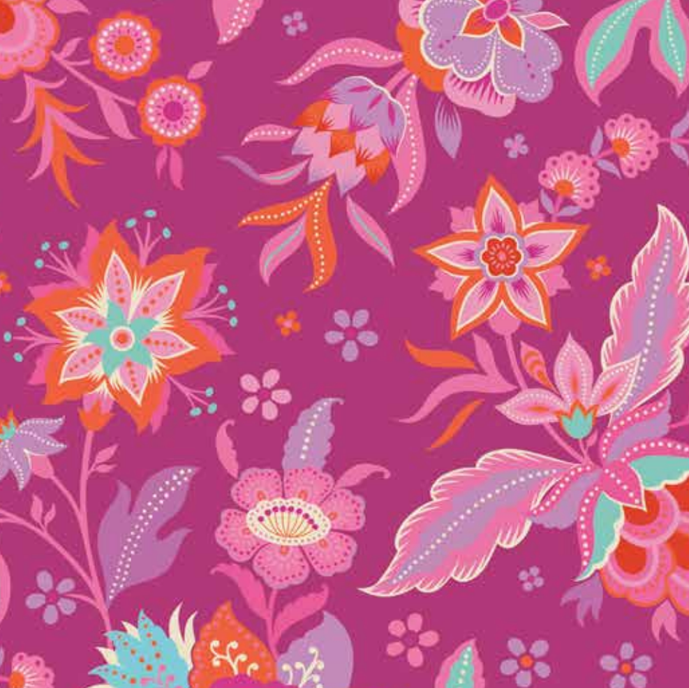 Kipling Gardens Main in Fuchsia | Lily Ashbury | Riley Blake Designs