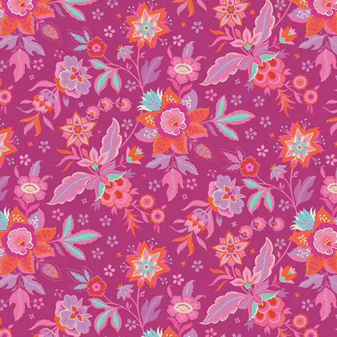 Kipling Gardens Main in Fuchsia | Lily Ashbury | Riley Blake Designs
