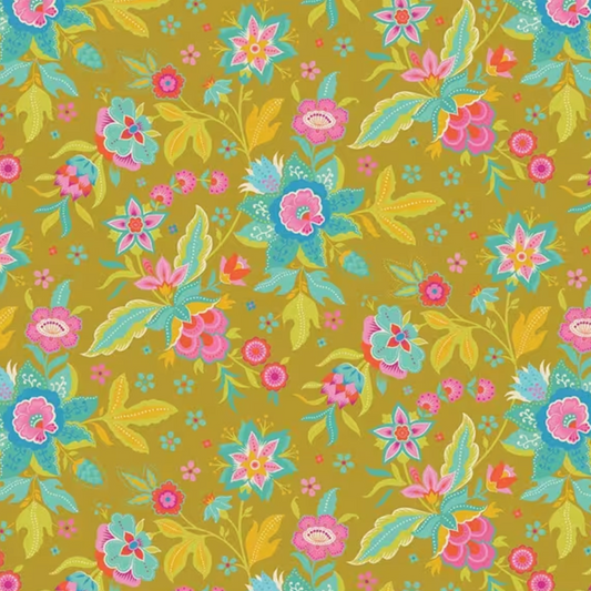 Kipling Gardens Main in Curry | Lily Ashbury | Riley Blake Designs