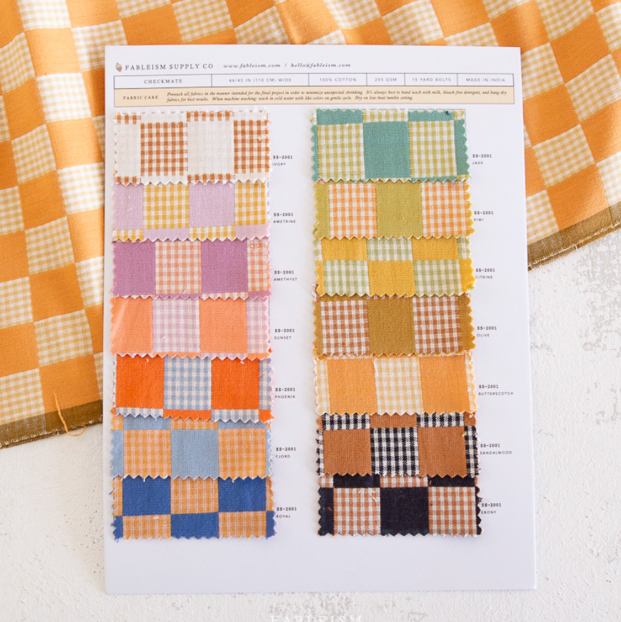 Checkmate Checkers | Swatch Card | Fableism Supply Co.