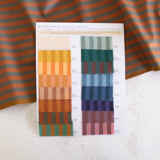 Sun Stripes | Swatch Card | Fableism Supply Co.