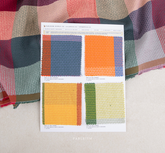 Waffle Happy Checkers | Swatch Card | Fableism Supply Co.