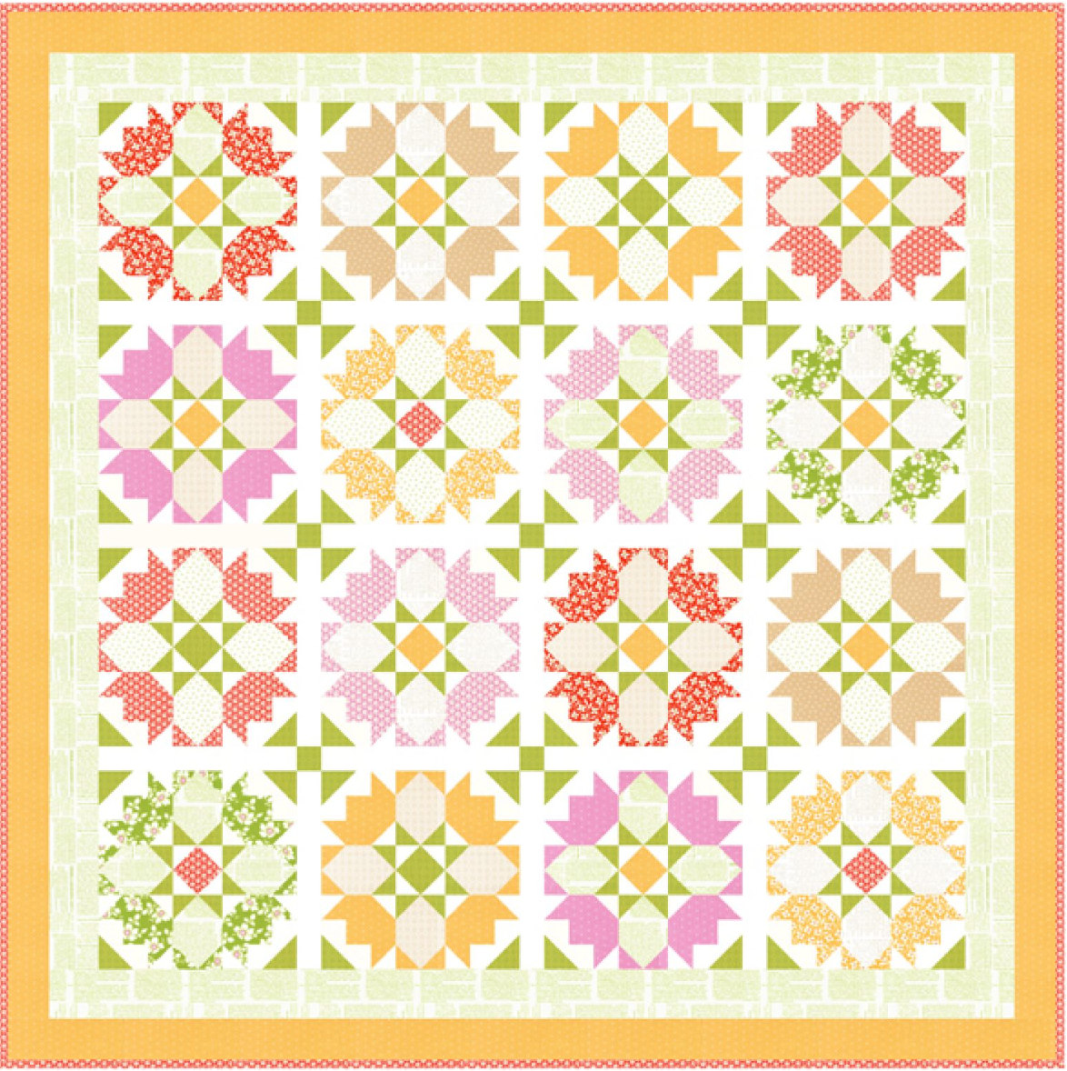 Fig Tree & Co. - Garden Rosehips Quilt Pattern  |   Paper Version