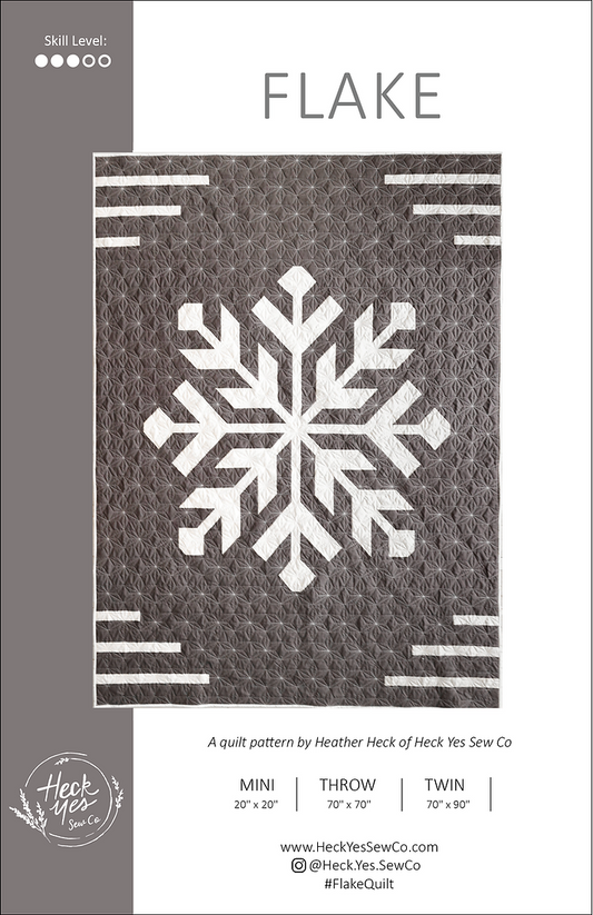 FLAKE Quilt Paper Pattern