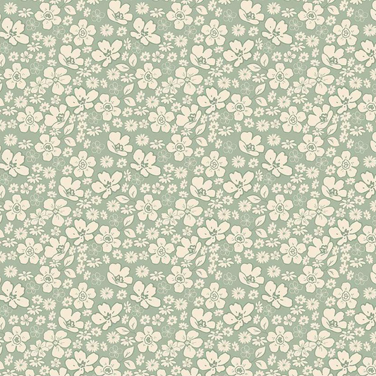 Tonal Floral Aloe | Morning Latte | Riley and Blake Designs