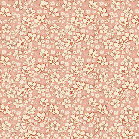 Tonal Floral Pink | Morning Latte | Riley and Blake Designs