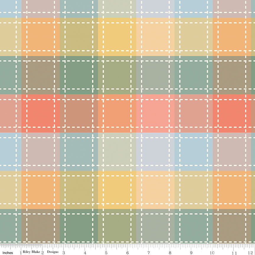 PRE-ORDER | Citrus Plaid WN18960 Woven | Riley & Blake Designs