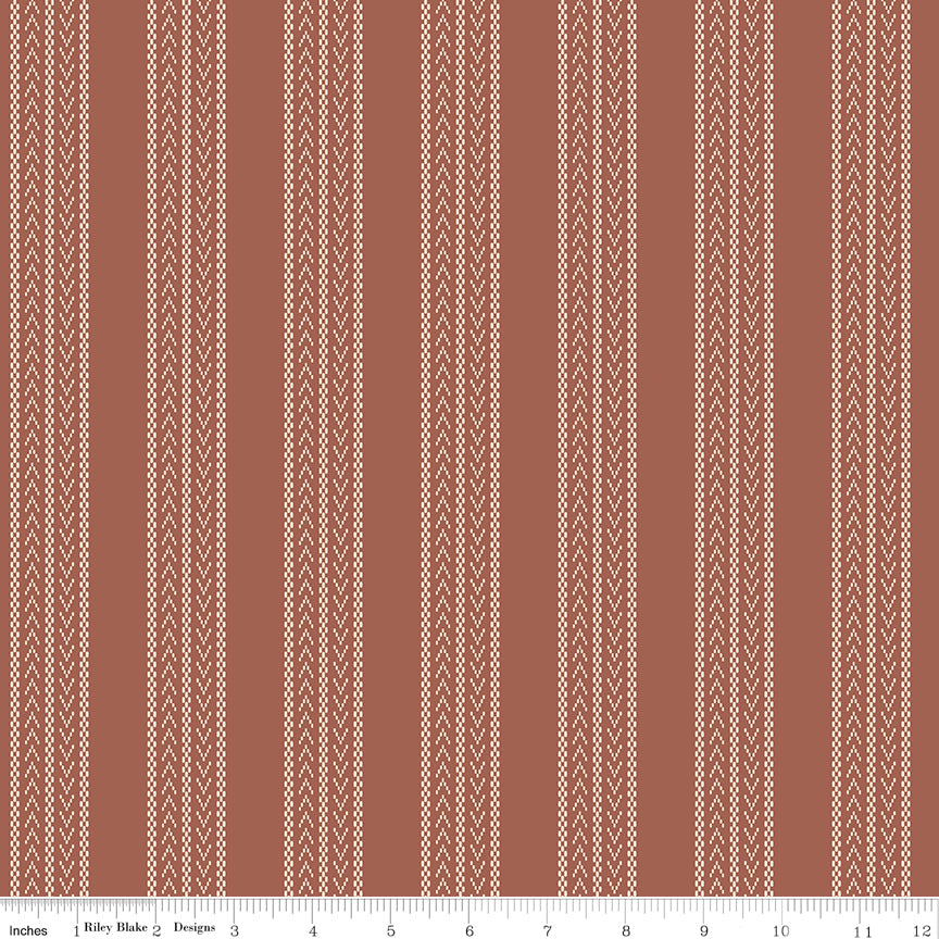 PRE-ORDER | Clay Stripe WN18961 Woven | Riley & Blake Designs