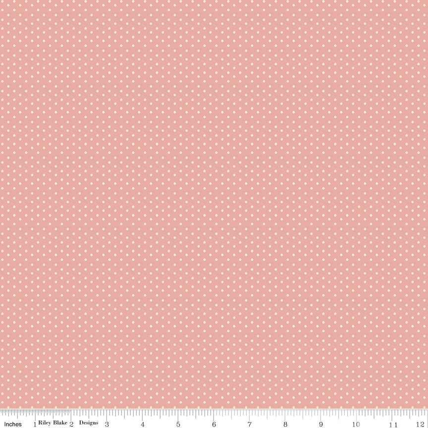 Coral WN18962 woven fabric shown with an inch ruler for scale