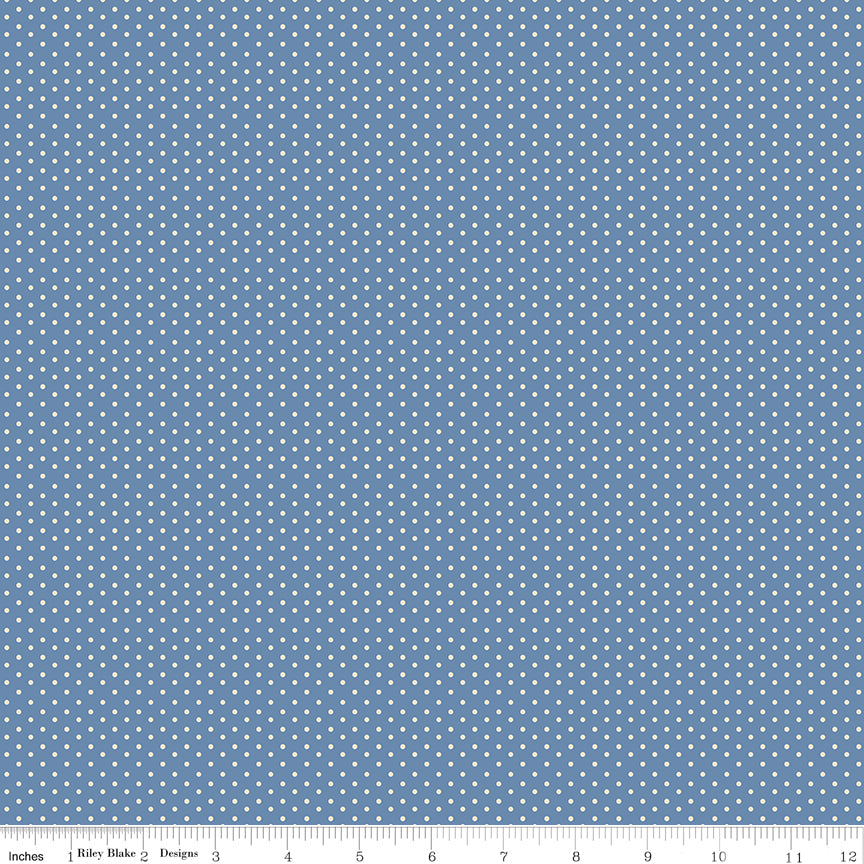Denim WN18962 woven fabric shown with an inch ruler for scale