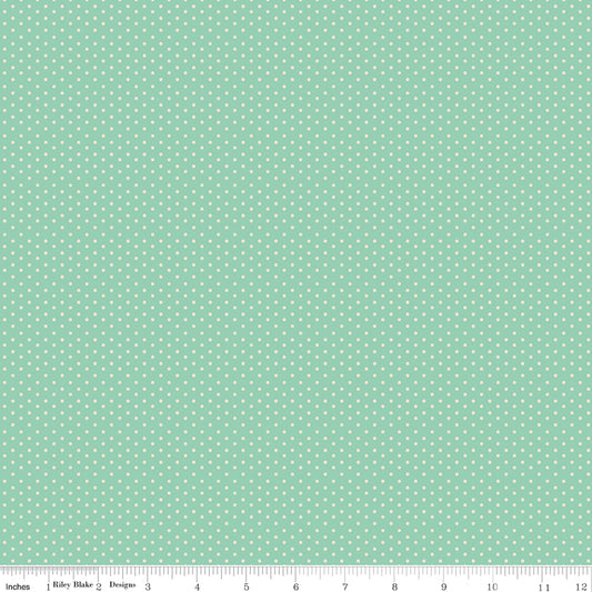 Mint WN18962 woven fabric shown with an inch ruler for scale
