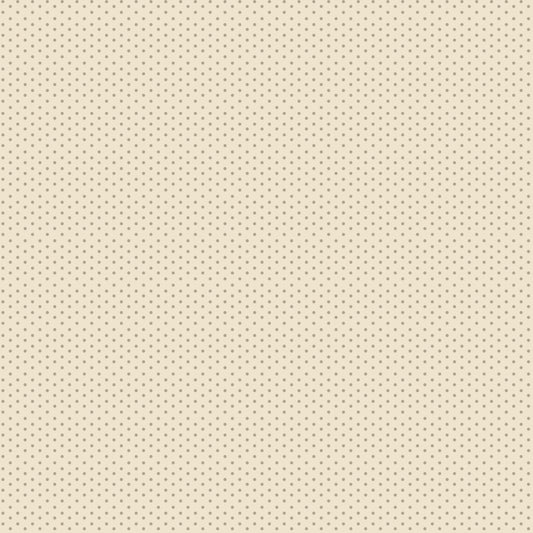 Dotty Sesame WN18962 woven fabric with gray-taupe dots on a cream ground