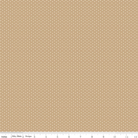 Dotty Straw WN18962 fabric shown with an inch ruler for scale