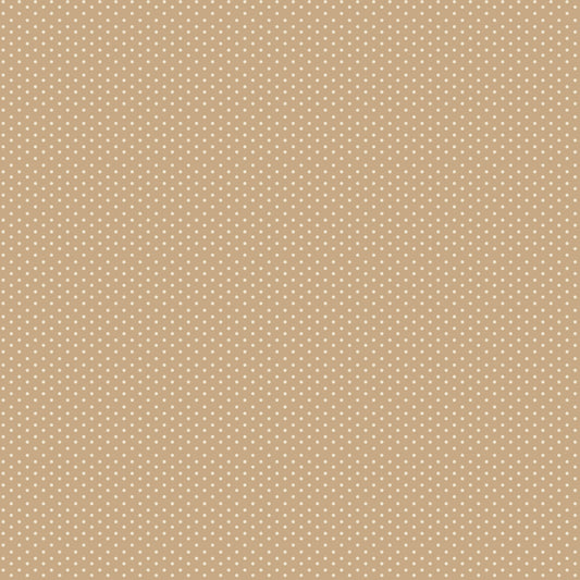 Dotty Straw WN18962 woven fabric with tiny cream dots on a straw-tan ground