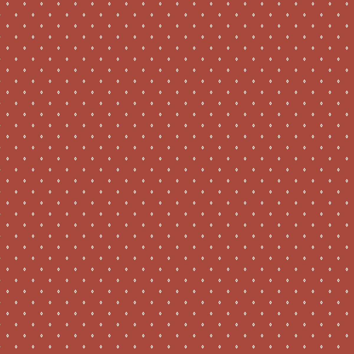 Adobe WN18963 woven fabric with cream diamonds on a terracotta-red ground