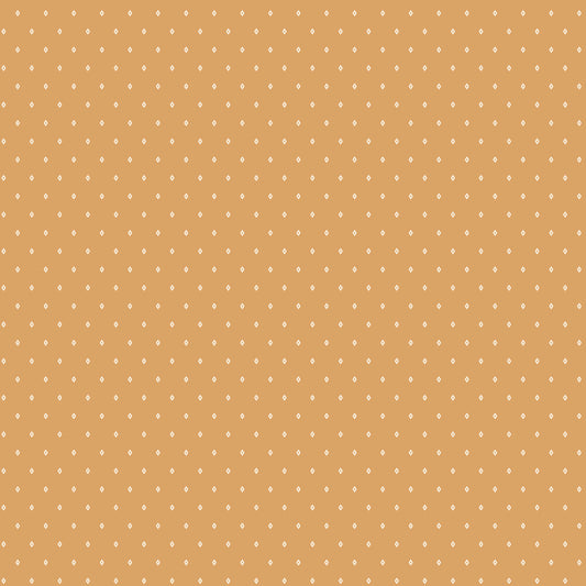 Diamond Butternut WN18963 woven fabric with cream diamonds on a golden-yellow ground