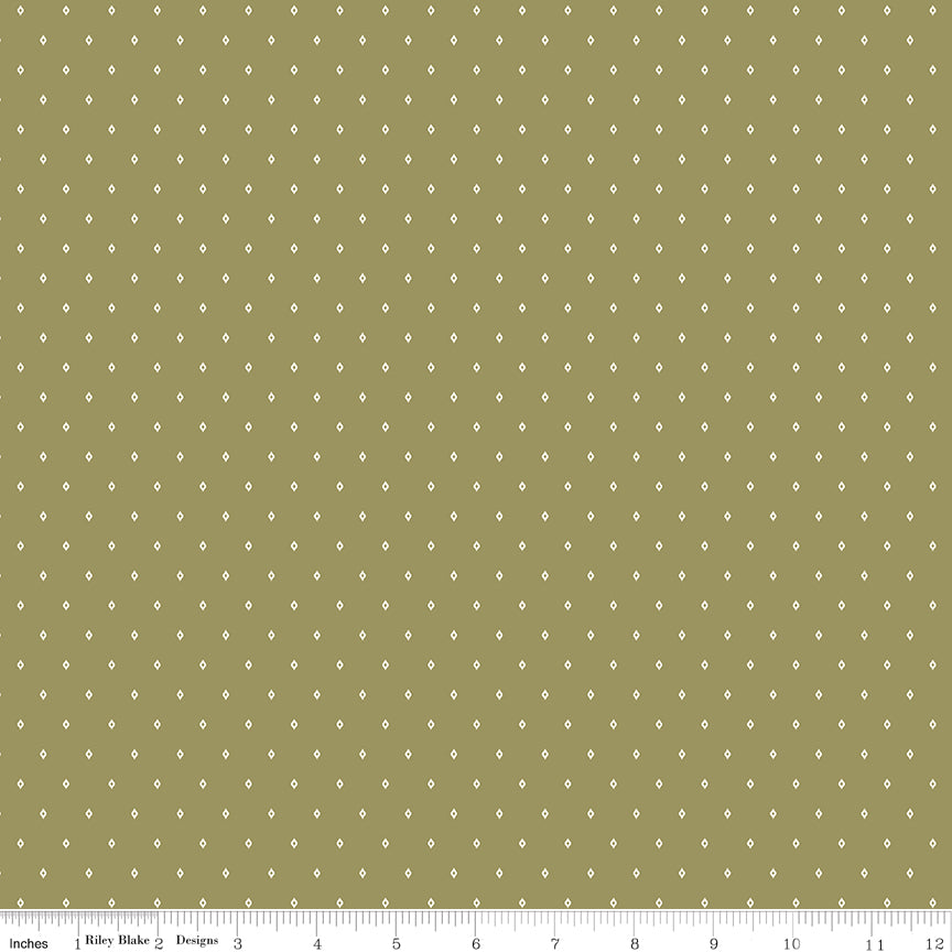 Diamond Oregano WN18963 fabric shown with an inch ruler for scale