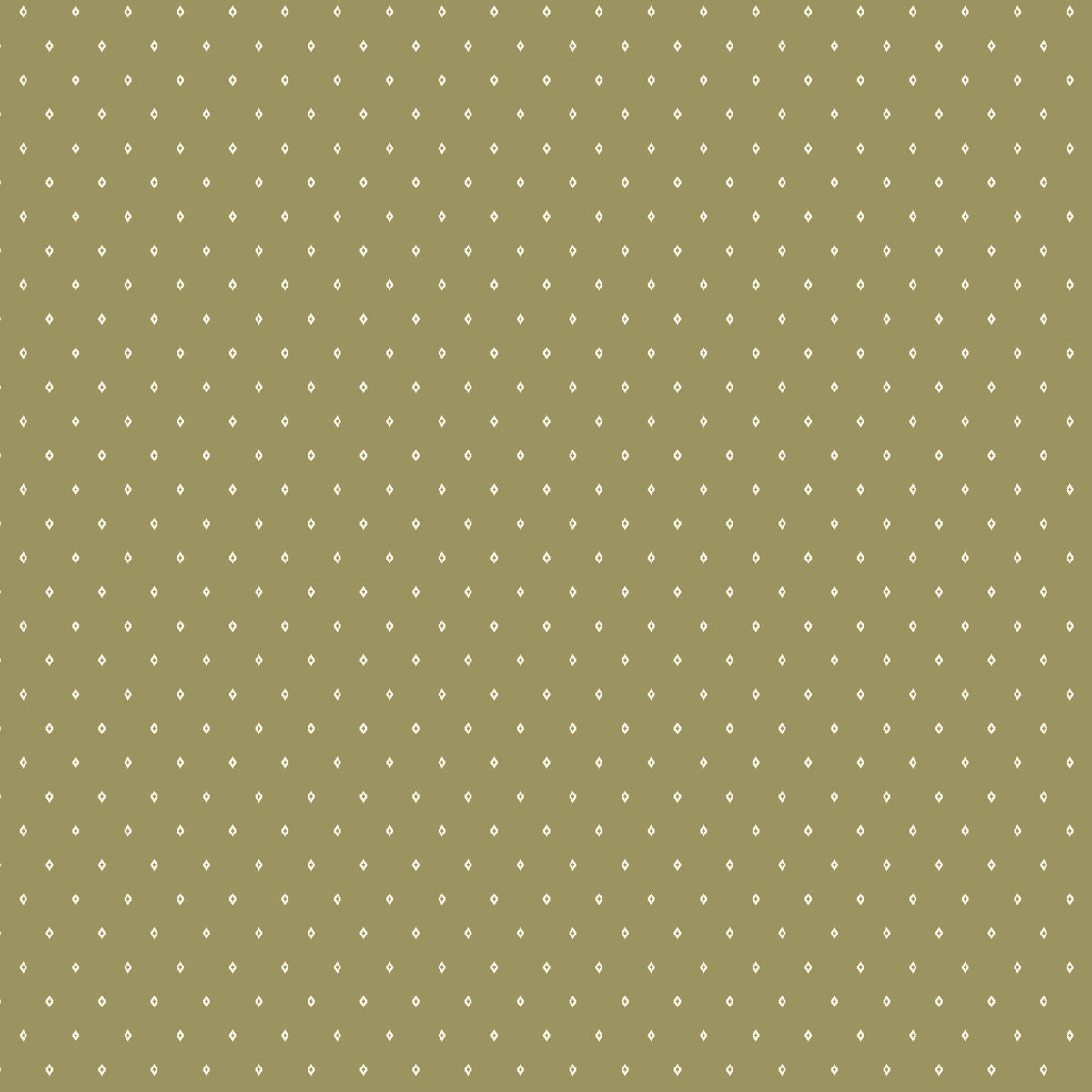 Diamond Oregano WN18963 woven fabric with cream diamonds on an olive-green ground