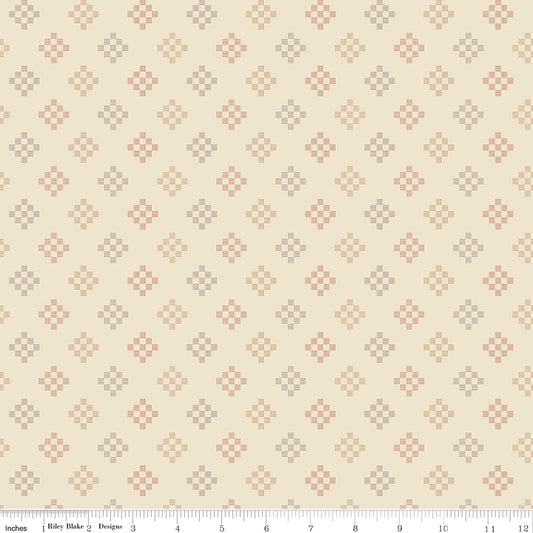 Fall WN18964 woven fabric shown with an inch ruler for scale