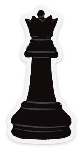Elyse Breanne Design - Clear Chess Piece Sticker 1.6×3.2in