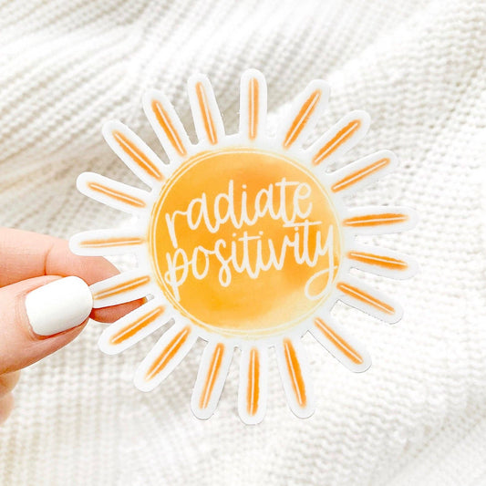 Elyse Breanne Design - Radiate Positivity 3x3in. Sun Sticker