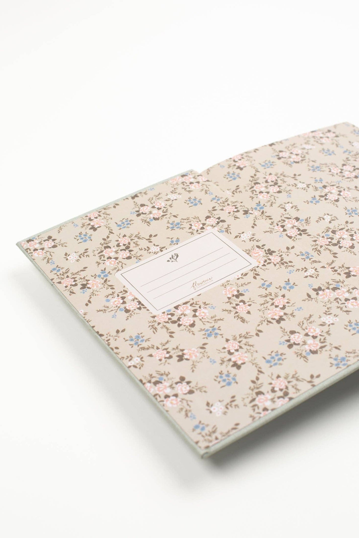 Flowerie - Daydreamer Linen Sketchbook - Embossed Green Floral Journal