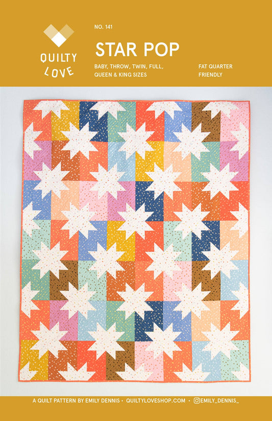 Quilty Love - Star Pop PAPER Quilt Pattern