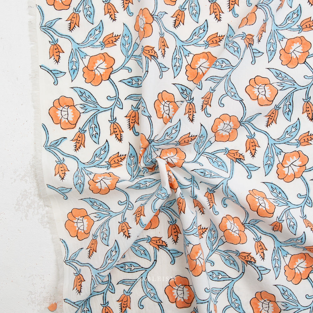 Trumpet Vines in Winter | Indian Block Print Cottage  | Fableism