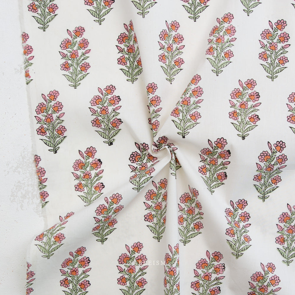 Wild Floral in Blushing | Indian Block Print Cottage | Fableism