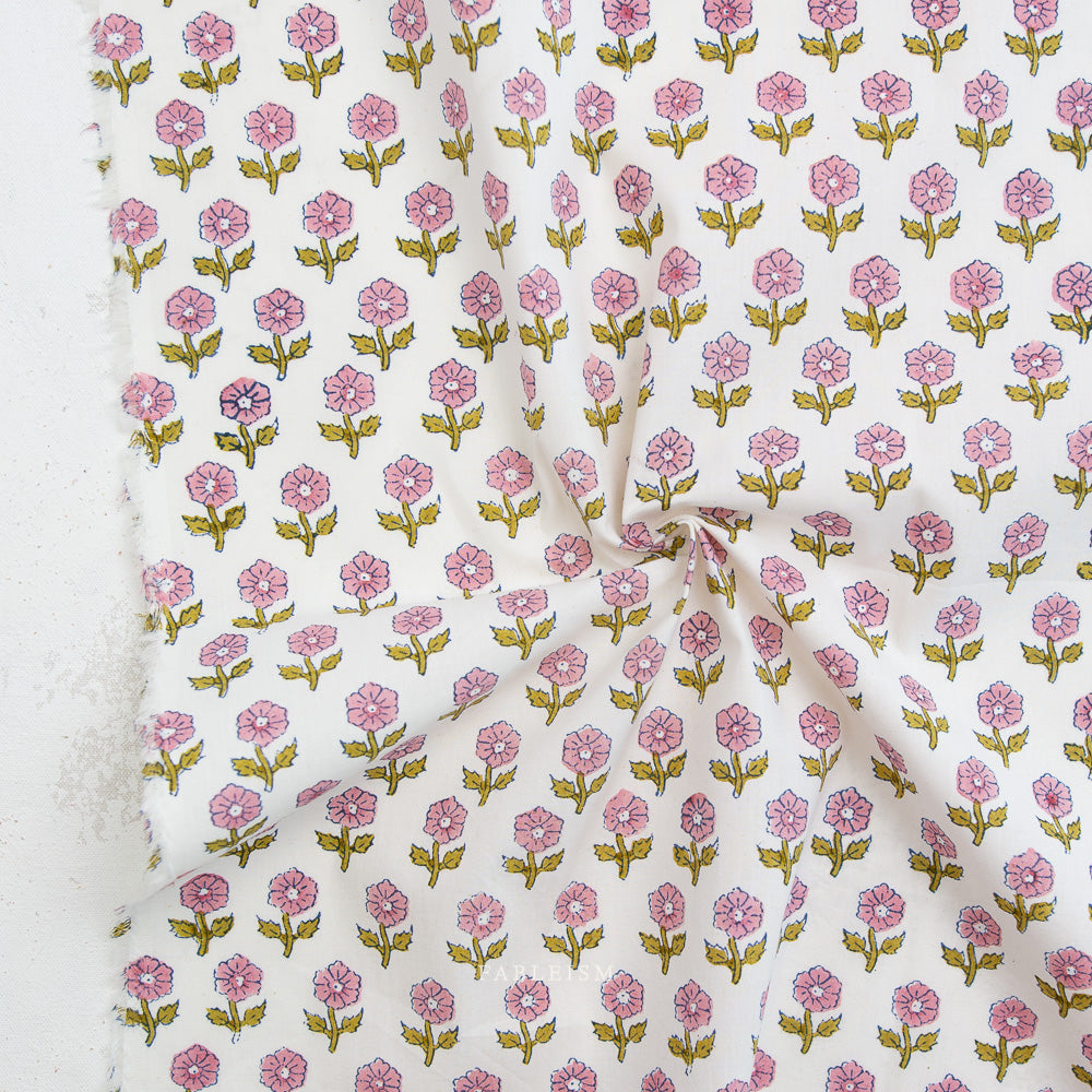 Flowerling in Pink | Indian Block Print Cottage | Fableism