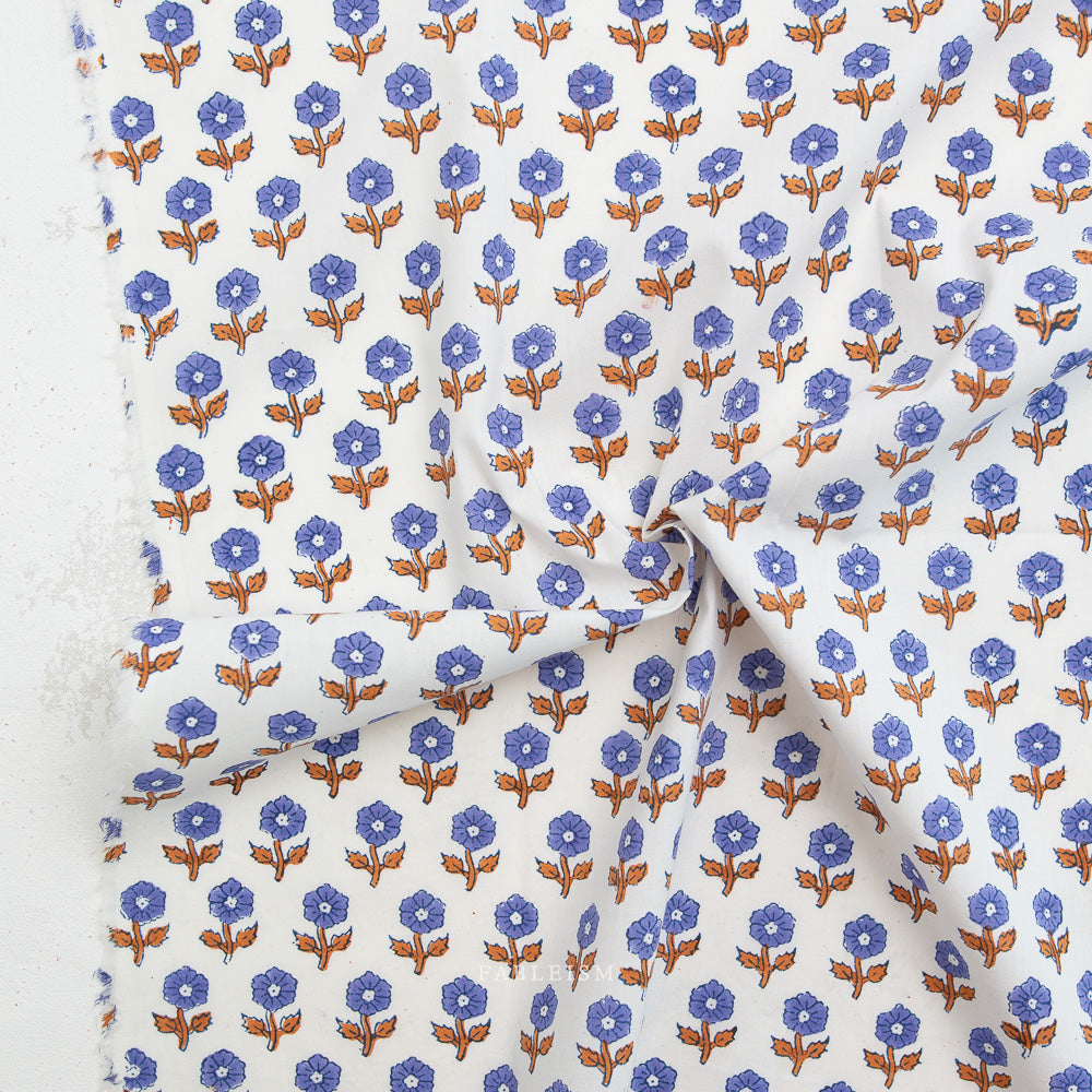 Flowerling in Violet | Indian Block Print Cottage  | Fableism