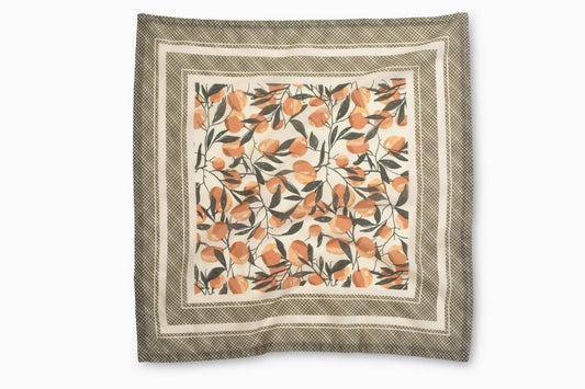 Flowerie - Flutterby Bandana | Orchard - Olive & Peach