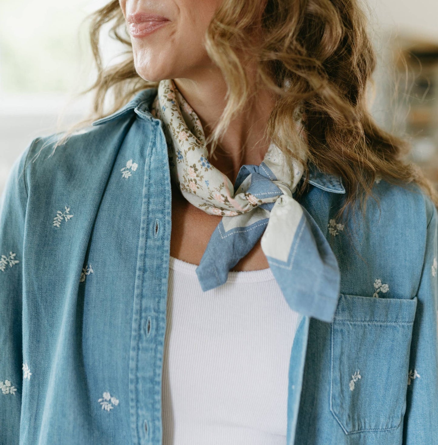 Flowerie - Flutterby Bandana | Bloom Field - Blue Floral