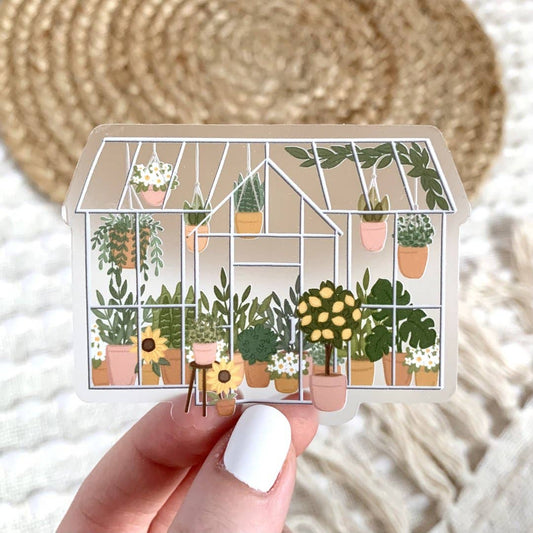 Elyse Breanne Design - Clear Greenhouse Sticker, 3.25x2.5in