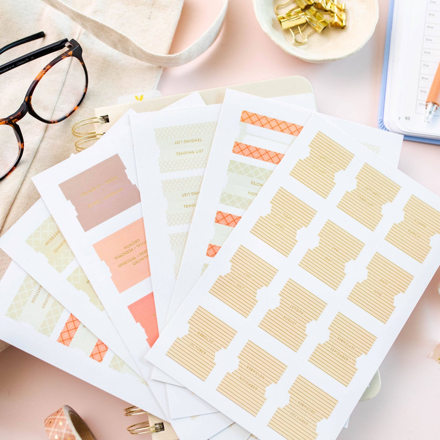 Cultivate What Matters - Neutral Planner Tabs Pack