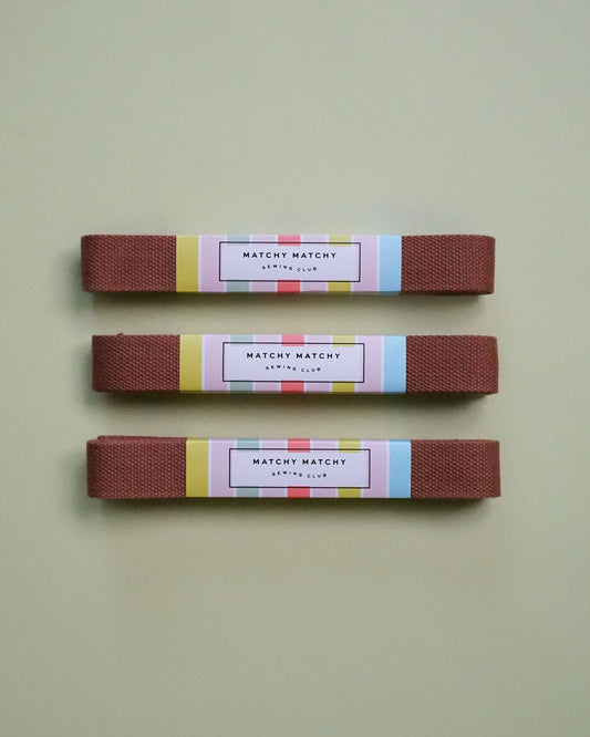 Matchy Matchy Sewing Club - Brown Webbing