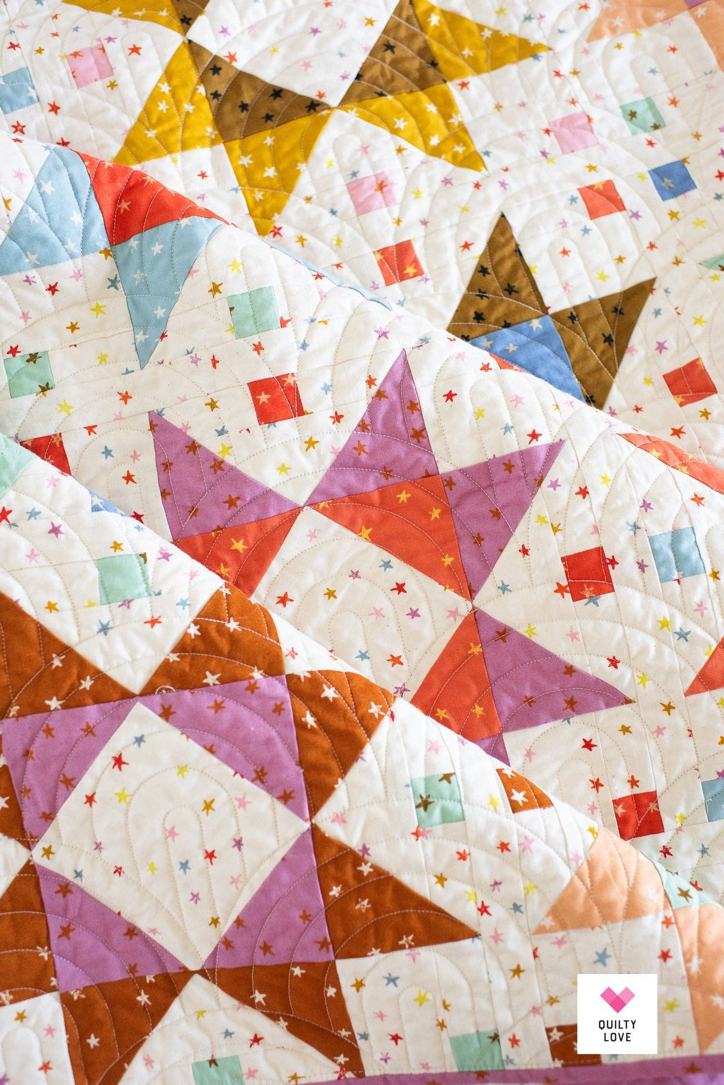 Quilty Love - Tiled Stars II Quilt Pattern - PRINTED BOOKLET