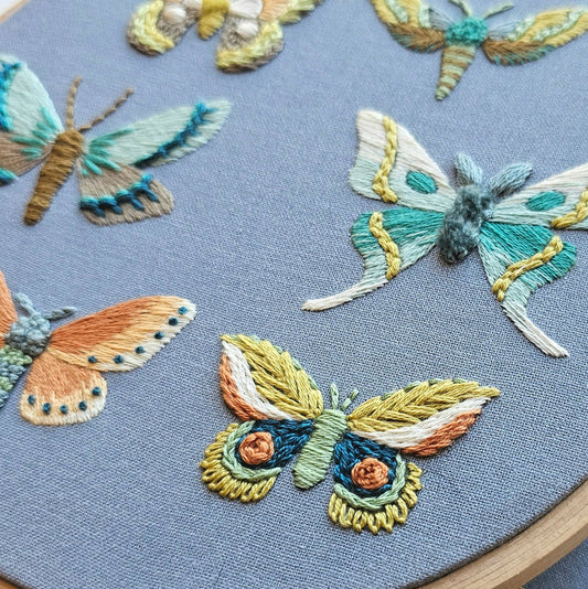 Jessica Long Embroidery - Moth Sampler Embroidery Kit