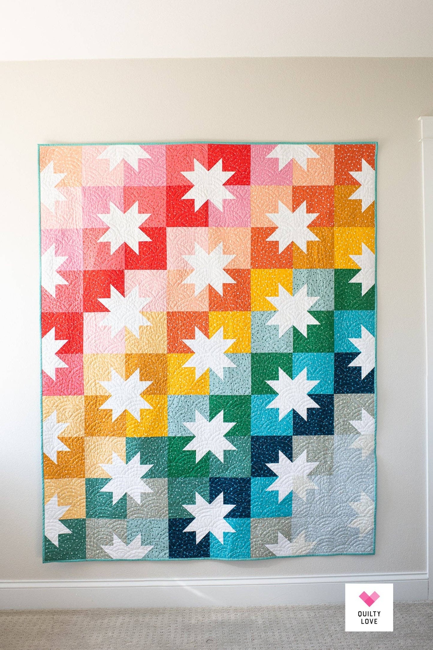 Quilty Love - Star Pop II Quilt Pattern-Printed booklet