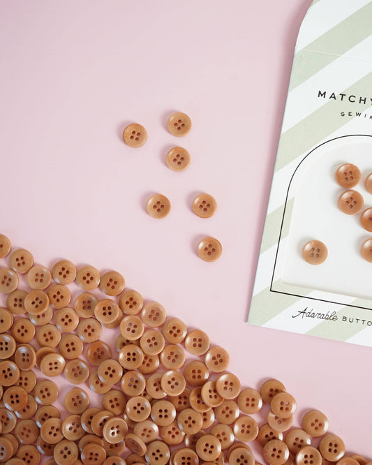 Matchy Matchy Sewing Club - Caramel 1/2" Corozo Nut Buttons