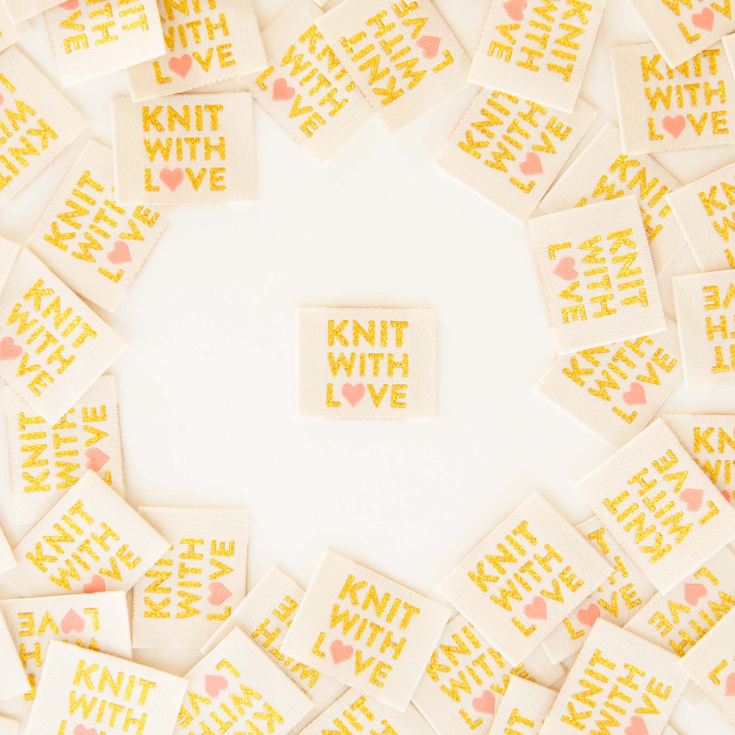 Knit with Love | Sarah HEARTS woven labels